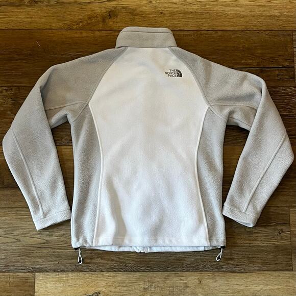 The North Face Womens Fleece Full Zip Jacket Grey White Khumbu Small Outdoor Ski - Picture 4 of 7